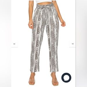 NWT Small Cali 1850 Hight Waist Linen Aztec Pants with Tie Belt